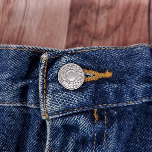 Vintage Levis 505 Mens 34X30.5 Regular Fit Straight Leg Red Tab Denim Jeans Y2K - Picture 7 of 16